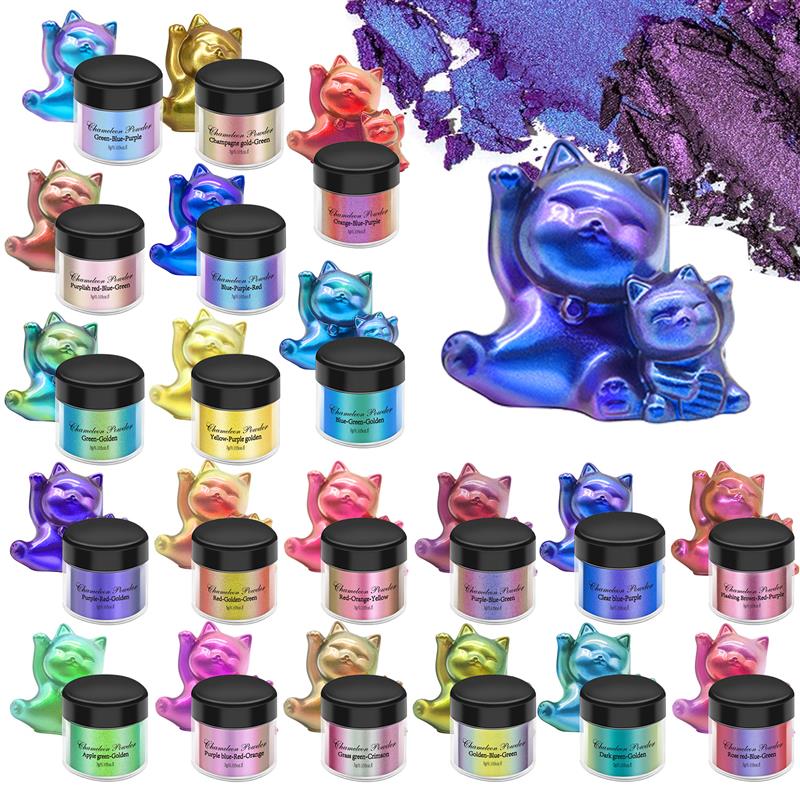 Resin Pigment Set - مسحوق لؤلؤي مشوه سحري ، حرباء