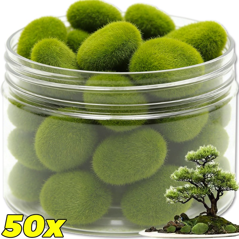 Terrarium Moss Art - 50/5 قطع من أحجار الطحلب الاصطناعية
