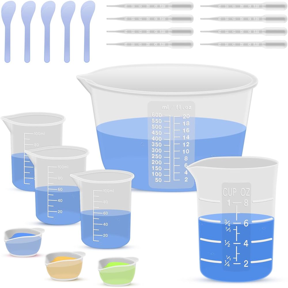 Mixing Cup Silicone - أكواب قياس وخلط من السيليكون لمواد