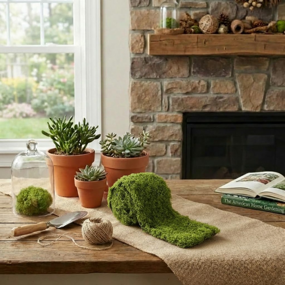 سجادة طحلب صناعي، مفرش طاولة م - مراجعة Terrarium Moss Art وسعره