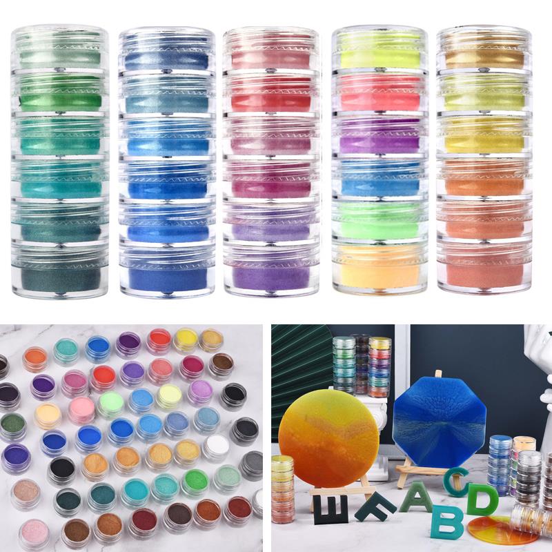 6 ألوان/مجموعة بيرليسسينت مسحو - مراجعة Resin Pigment Set وسعره