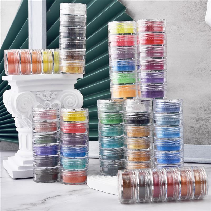 6 ألوان/مجموعة بيرليسسينت مسحو - مراجعة Resin Pigment Set وسعره