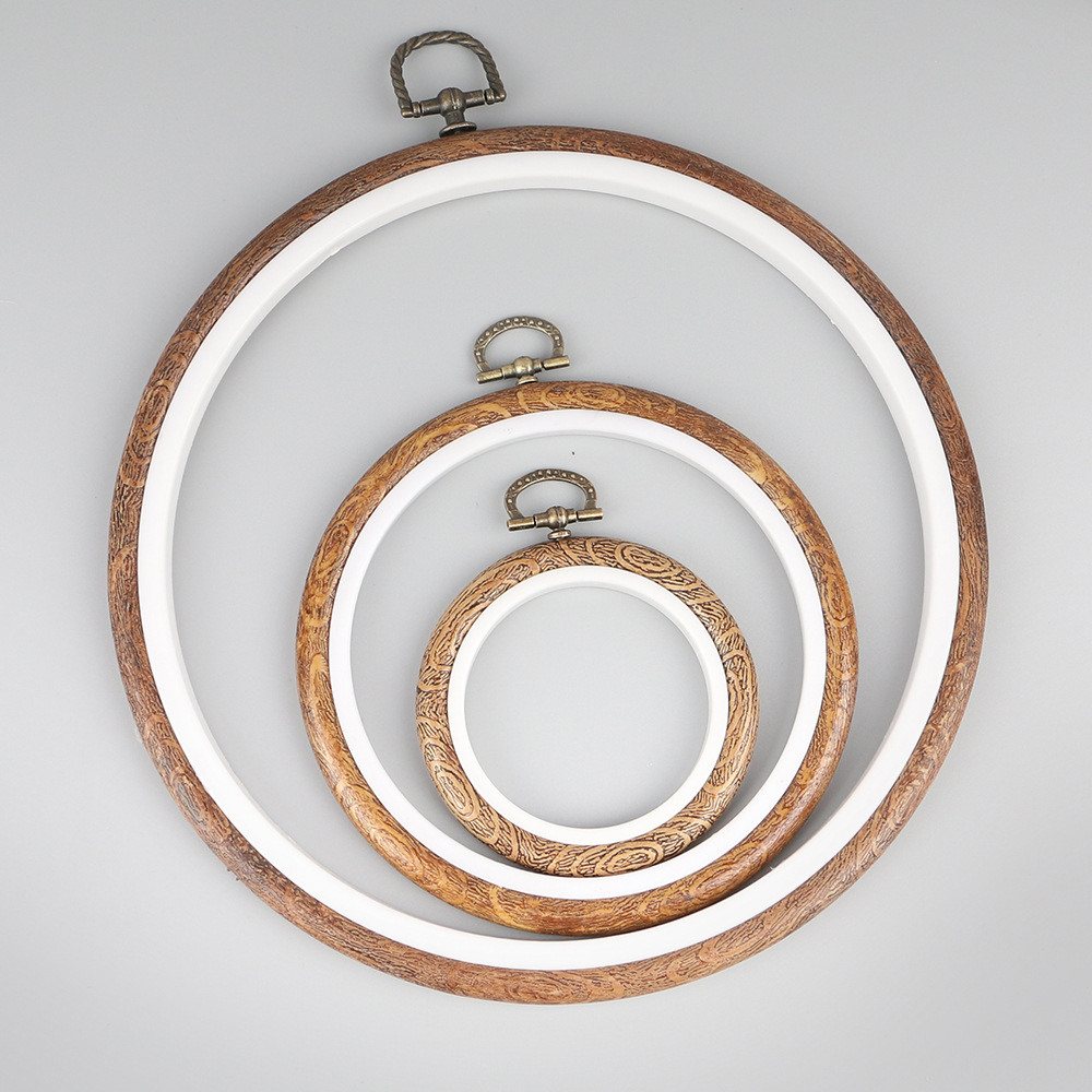 طقم أطواق تطريز بلون خشبي مستد - مراجعة Wood Ring Blank وسعره