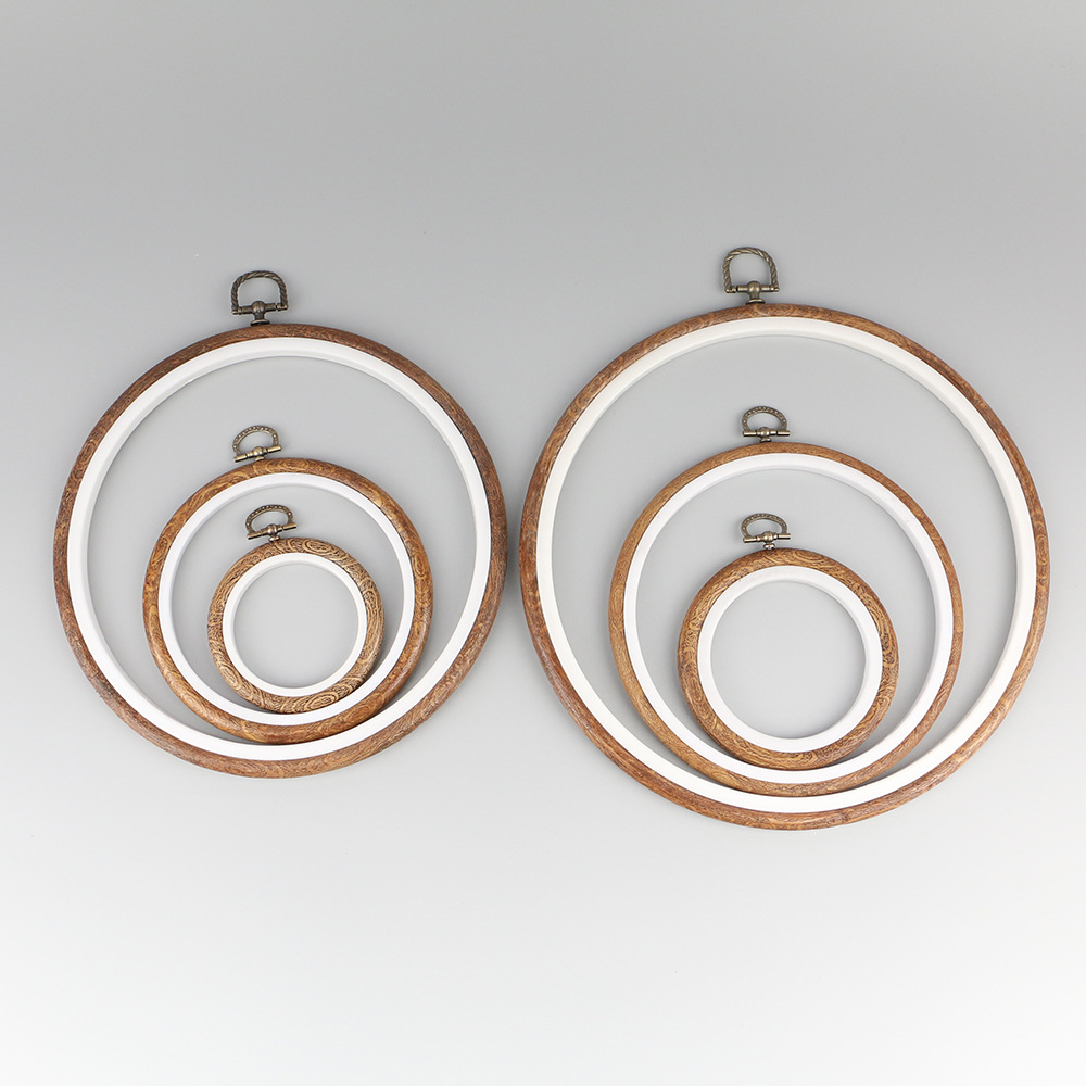 طقم أطواق تطريز بلون خشبي مستد - مراجعة Wood Ring Blank وسعره